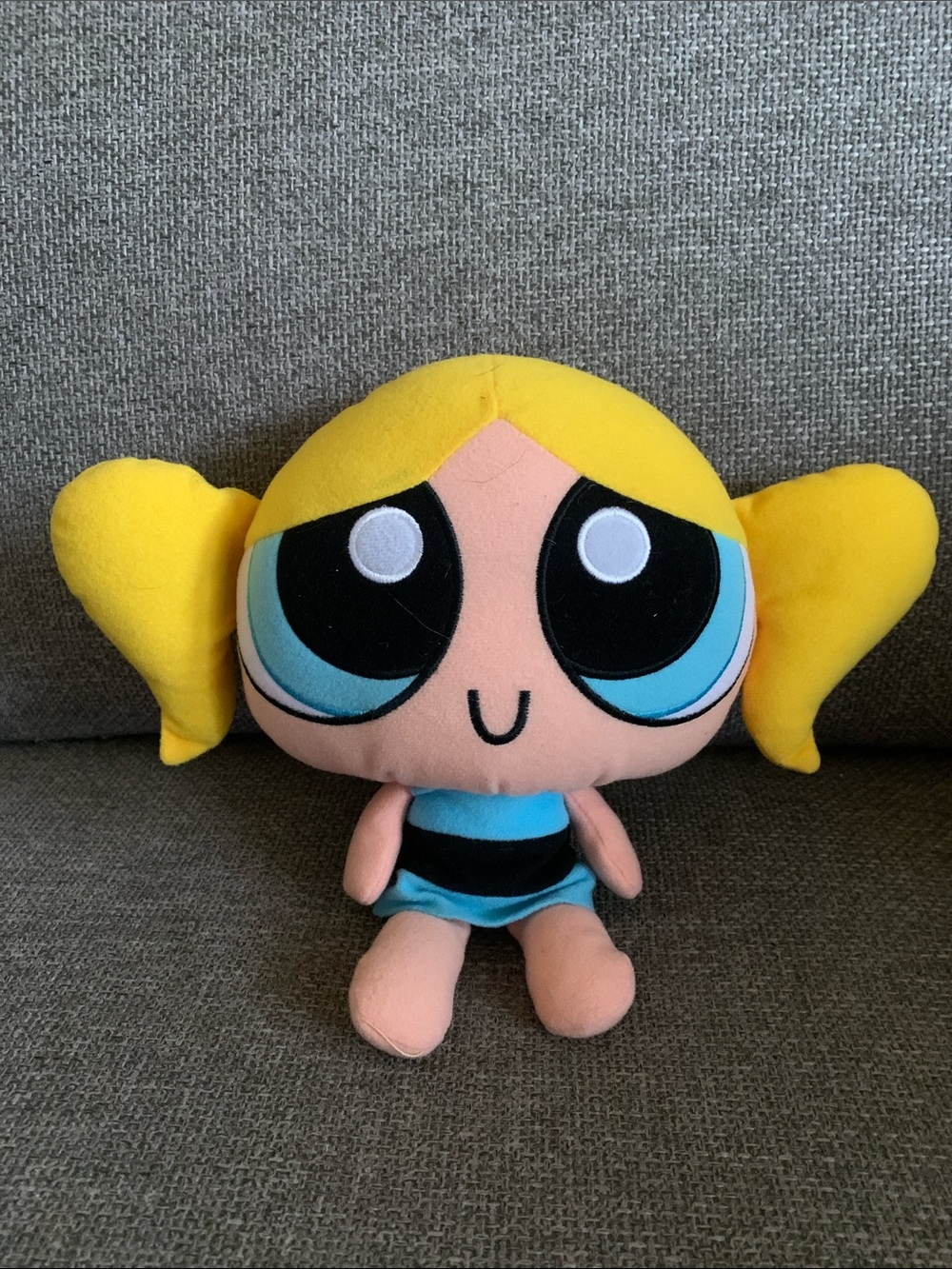 1999 Powerpuff Girls Bubbles 7”Plush Doll Cartoon Network Trendmasters Talks